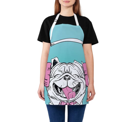 Изображение товара Кухонный фартук JOYARTY Модный пес, универсальный размер для женщин и мужчин ap_30349