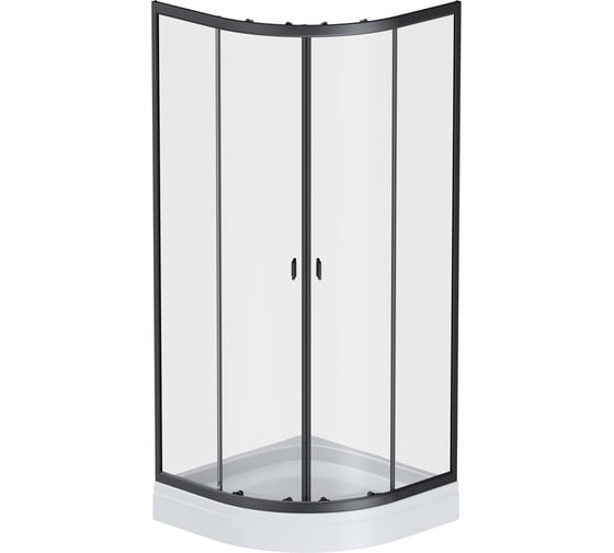 Изображение товара Душевое ограждение AM.PM X-Joy Twin Slide без поддона, 80x80, профиль черный W88G-205-080BT64