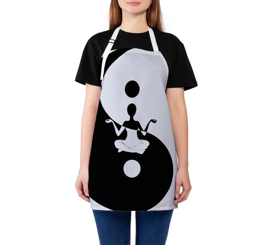 Изображение товара Кухонный фартук JOYARTY Медитация инь и ян, универсальный размер для женщин и мужчин ap_68471