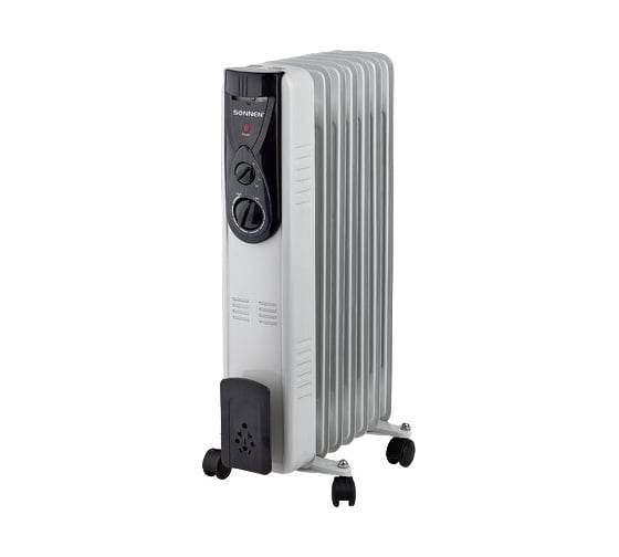 Изображение товара Масляный обогреватель высокой эффективности SONNEN Dfb-07bs, 1500 Вт, 7 секций, 5 маслоканалов, 455312