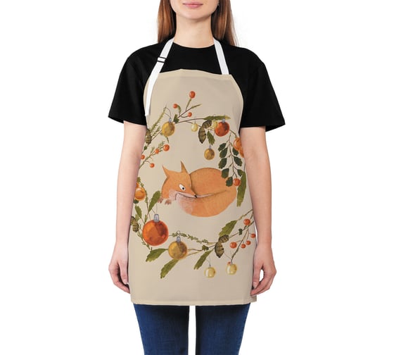Изображение товара Кухонный фартук JOYARTY Лиса, лисичка, лис..., универсальный размер для женщин и мужчин ap_79754