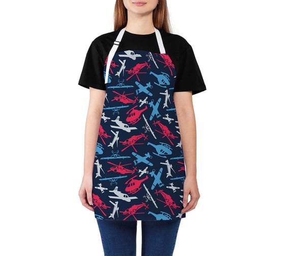 Изображение товара Кухонный фартук JOYARTY Множество самолетов, универсальный размер для женщин и мужчин ap_53389