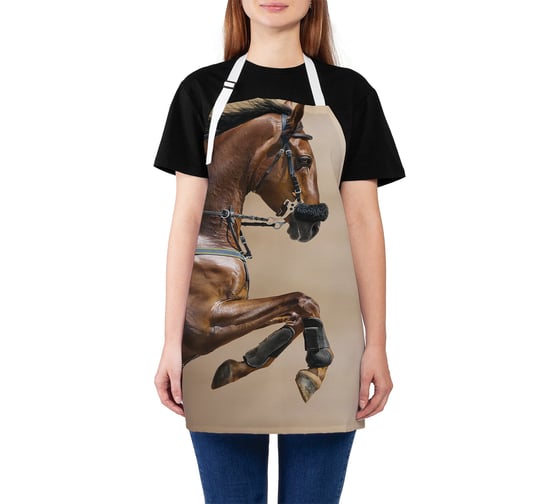 Изображение товара Кухонный фартук JOYARTY Смелая лошадь, универсальный размер для женщин и мужчин ap_16153