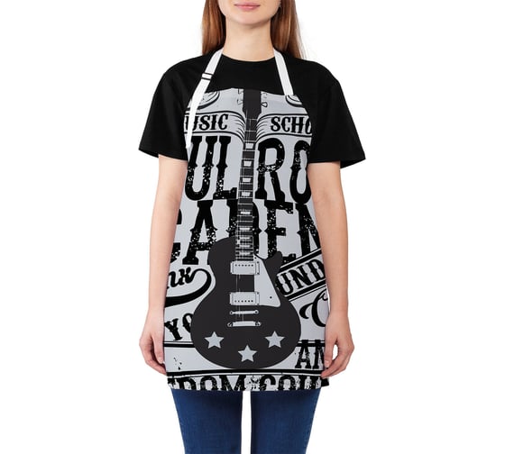 Изображение товара Кухонный фартук JOYARTY Душа рока, универсальный размер для женщин и мужчин ap_30494