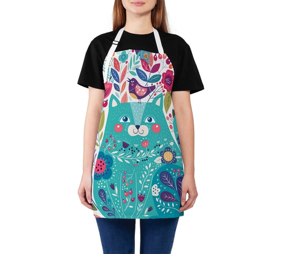 Изображение товара Кухонный фартук JOYARTY Счастливый котик, универсальный размер для женщин и мужчин ap_26252