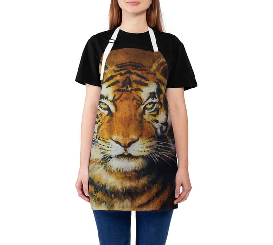 Изображение товара Кухонный фартук JOYARTY Тигриный взгляд, универсальный размер для женщин и мужчин ap_38663