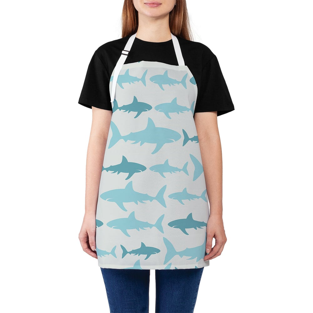 Изображение товара Кухонный фартук JOYARTY Акулы кружатся универсальный для женщин и мужчин