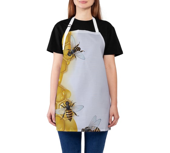 Изображение товара Кухонный фартук JOYARTY Пчелы и соты, универсальный размер для женщин и мужчин ap_84732
