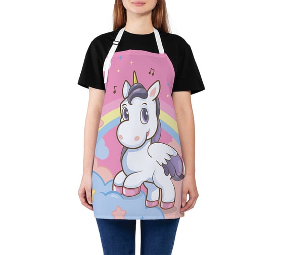 Изображение товара Кухонный фартук JOYARTY Музыкальный единорог, универсальный размер для женщин и мужчин ap_11990