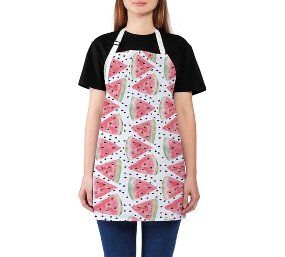Изображение товара Кухонный фартук JOYARTY Свежесть арбуза, универсальный размер для женщин и мужчин ap_50086