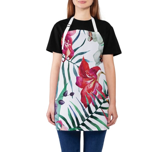 Изображение товара Кухонный фартук JOYARTY Тропические растения, универсальный размер для женщин и мужчин ap_14545
