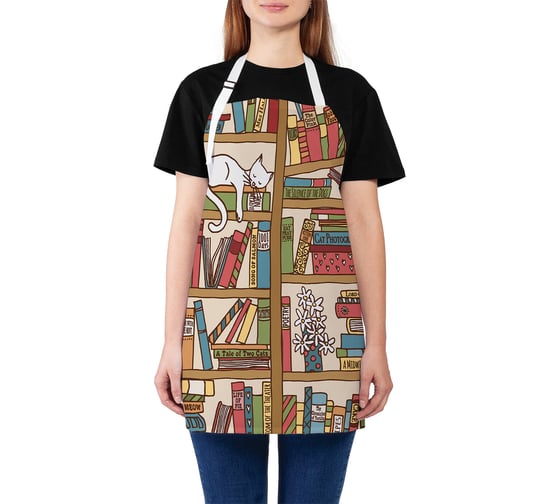 Изображение товара Кухонный фартук JOYARTY Сон на книжной полке, универсальный размер для женщин и мужчин ap_15576