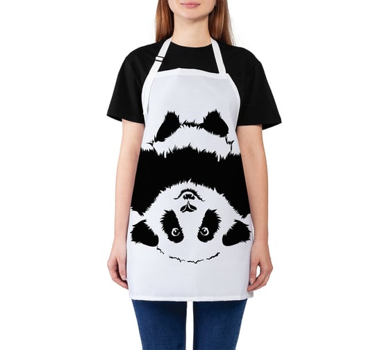 Изображение товара Кухонный фартук JOYARTY Перевернутая панда, универсальный размер для женщин и мужчин ap_18131