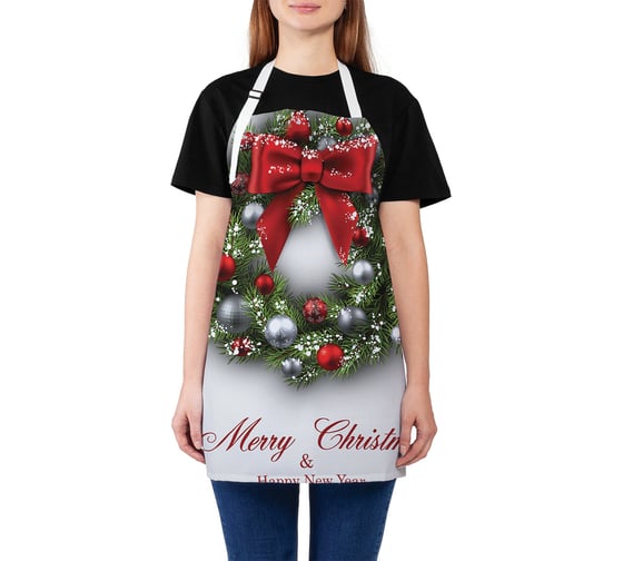 Изображение товара Кухонный фартук JOYARTY Сказочный рождественский венок, универсальный размер для женщин и мужчин ap_294377