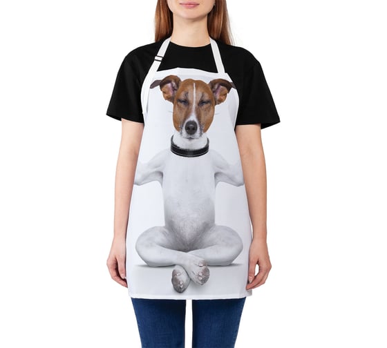 Изображение товара Кухонный фартук JOYARTY Медитирующая собака, универсальный размер для женщин и мужчин ap_10671