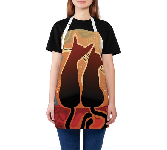 Изображение товара Кухонный фартук JOYARTY Мечтающие коты, универсальный размер для женщин и мужчин ap_14815