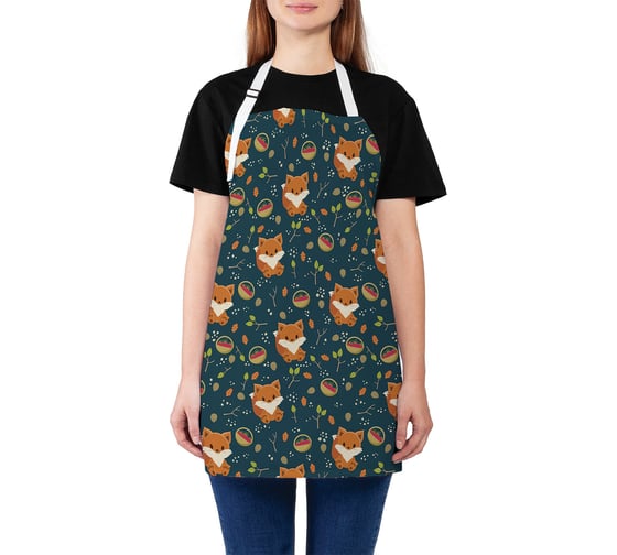 Изображение товара Кухонный фартук JOYARTY Лисички в лесу, универсальный размер для женщин и мужчин ap_73973