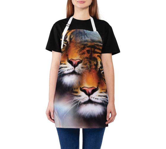 Изображение товара Кухонный фартук JOYARTY Иллюзорные тигры, универсальный размер для женщин и мужчин ap_16492
