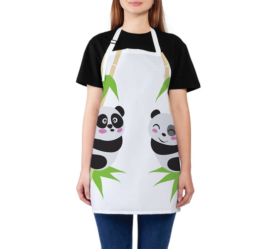 Изображение товара Кухонный фартук JOYARTY Стеснительные панды, универсальный размер для женщин и мужчин ap_17653