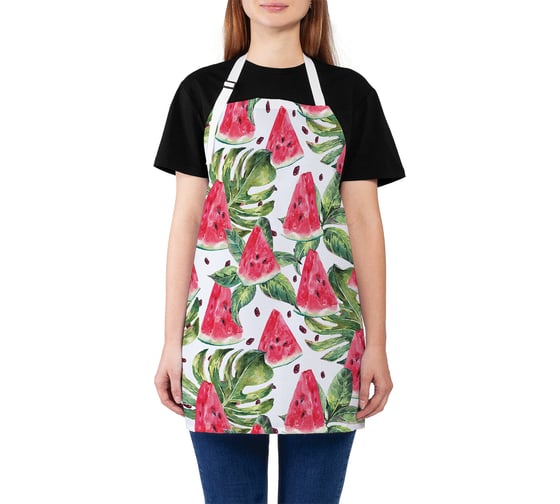 Изображение товара Кухонный фартук JOYARTY Спелые арбузные дольки, универсальный размер для женщин и мужчин ap_378381