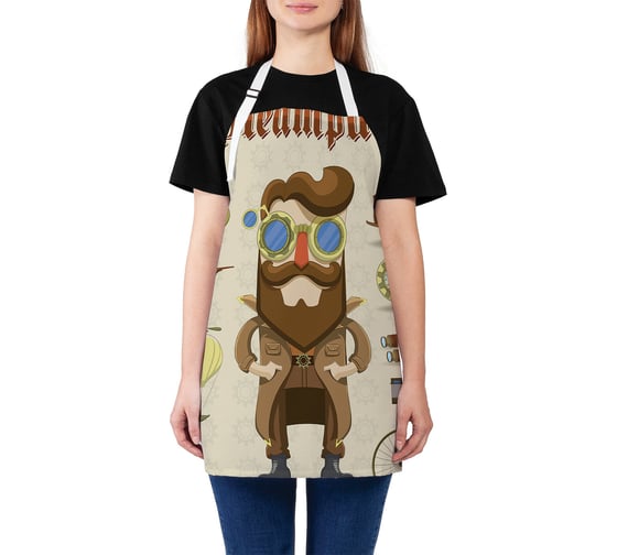 Изображение товара Кухонный фартук JOYARTY Мужчина в стиле стимпанк, универсальный размер для женщин и мужчин ap_58775