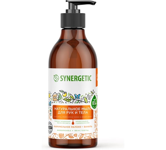 Изображение товара Жидкое мыло SYNERGETIC Карамельное яблоко и ваниль 380 мл 105004