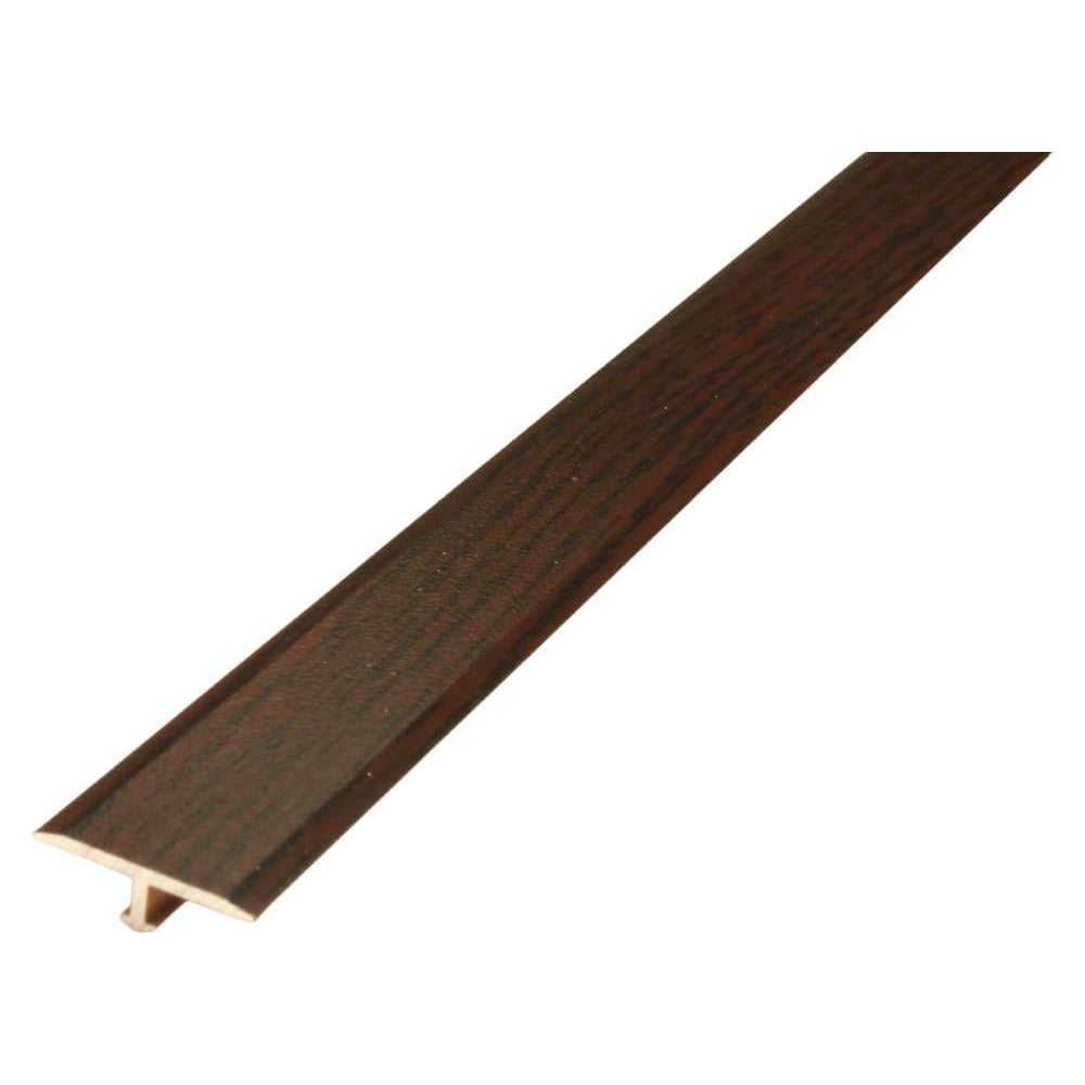 Изображение товара Т-образный профиль 18 мм, 0.9 м, орех темный, 10 шт, алюминий, скрытый крепеж