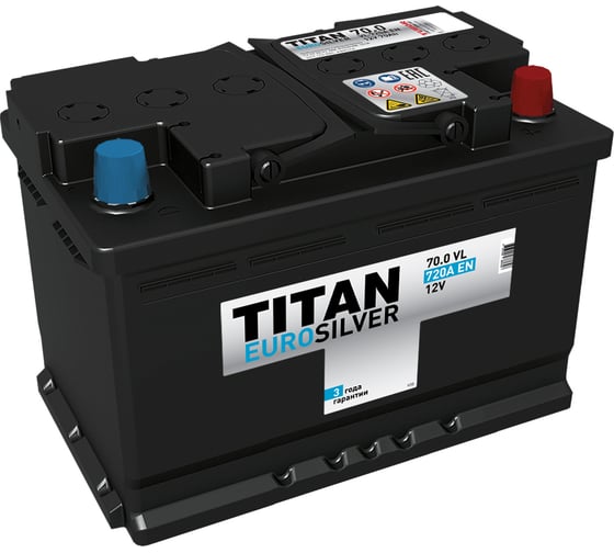 Изображение товара Аккумулятор TITAN EUROSILVER 70.0 VL kamina обратная полярность, 278x175x190 мм 4607008887648