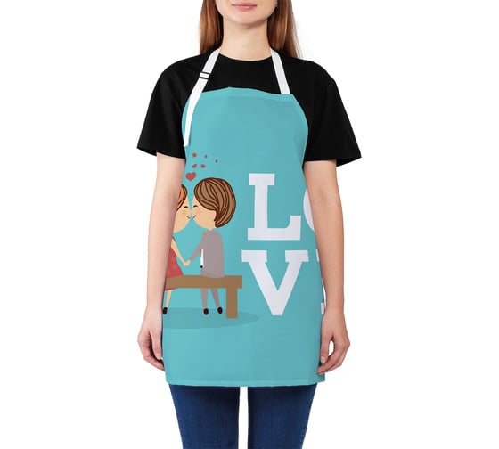 Изображение товара Кухонный фартук JOYARTY Нежные поцелуи, универсальный размер для женщин и мужчин ap_91972