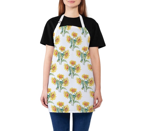 Изображение товара Кухонный фартук JOYARTY Ряды подсолнухов, универсальный размер для женщин и мужчин ap_9859