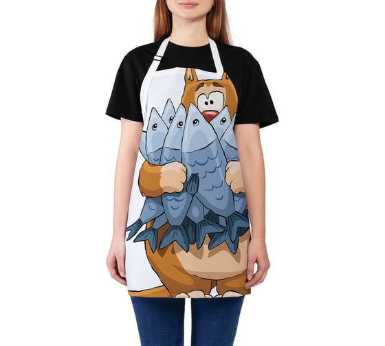 Изображение товара Кухонный фартук JOYARTY Кошачий букет, универсальный размер для женщин и мужчин ap_15553