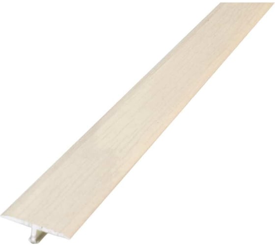 Изображение товара Стык РУССКИЙ ПРОФИЛЬ Т-образный, 18 мм, 1.8 м, груша белая, 10 штук 4680427086762