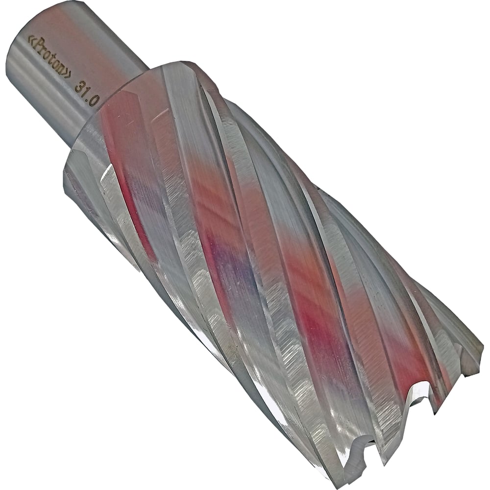 Изображение товара Сверло корончатое PROTON d31мм длина режущей кромки 50 мм быстрорежущая сталь Weldon 19