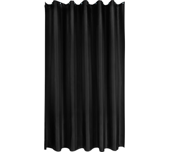 Изображение товара Занавеска (штора) для ванной комнаты Moroshka Bantu тканевая 200x200 см, цвет черный 942-301-03
