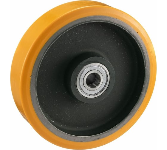 Изображение товара Колесо большегрузное под ось (80 мм; 280 кг; полиуретанTR/чугун; шариковый подшипник) Tellure rota 642151