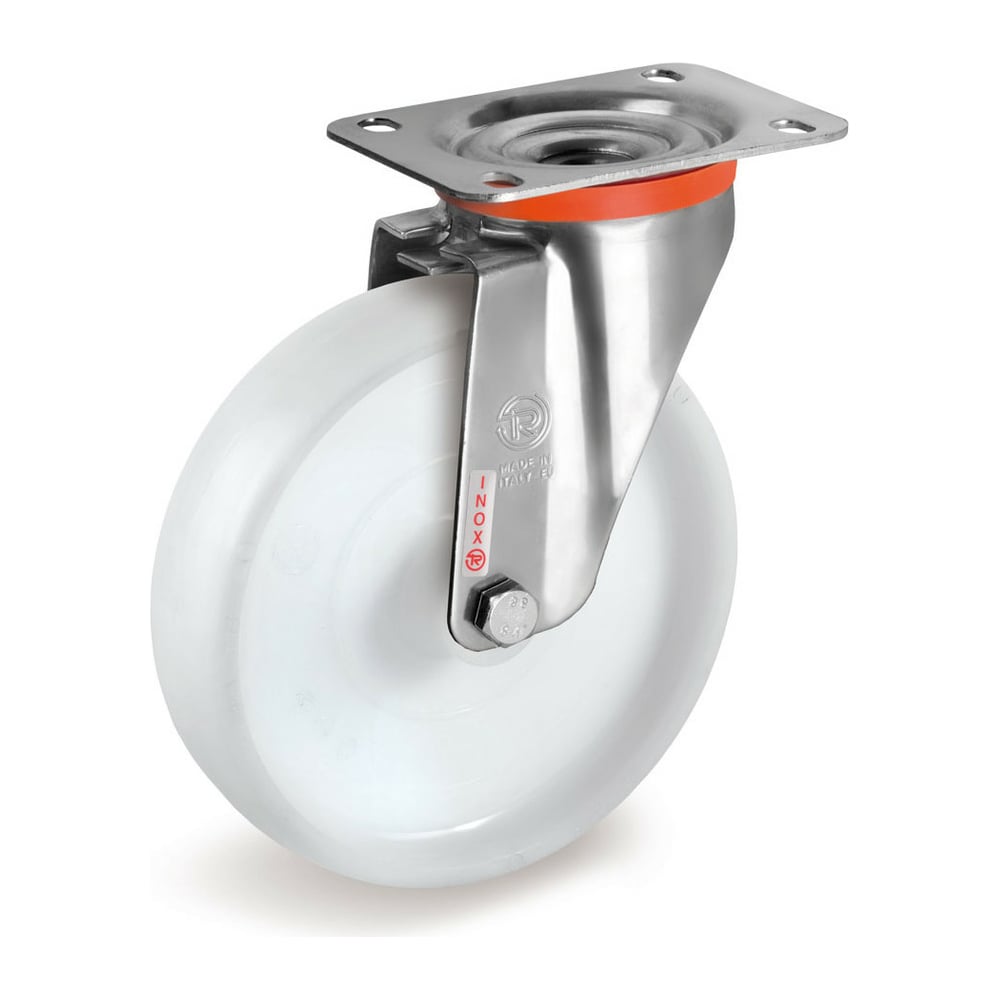 Изображение товара Поворотное колесо 125 мм грузоподъемностью 220 кг полиамид нержавейка