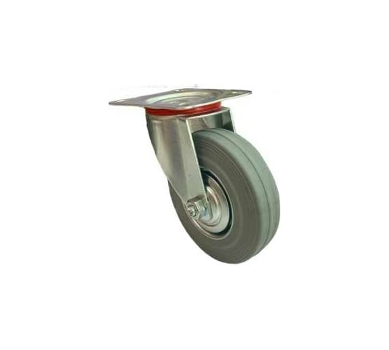 Изображение товара Колесо промышленное поворотное SC93 (75 мм; серая резина) MFK-TORG 6053075