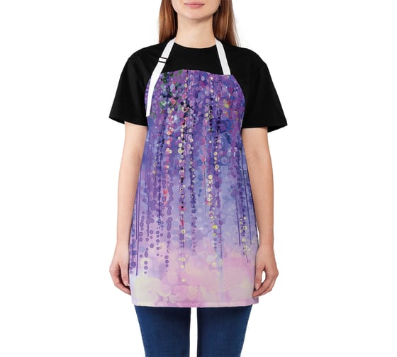 Изображение товара Кухонный фартук JOYARTY Сиреневые сады, универсальный размер для женщин и мужчин ap_21109