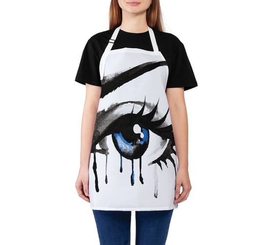 Изображение товара Кухонный фартук JOYARTY потек макияж, универсальный размер для женщин и мужчин ap_55020