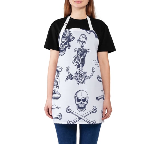 Изображение товара Кухонный фартук JOYARTY Пиратская территория, универсальный размер для женщин и мужчин ap_12559