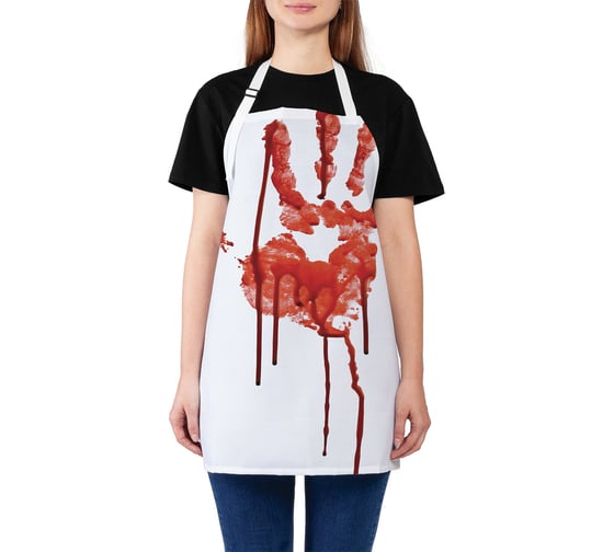 Изображение товара Кухонный фартук JOYARTY Следы крови, универсальный размер для женщин и мужчин ap_22091