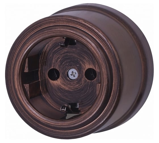 Изображение товара Розетка Bironi с з.к., пластик, цвет медный век B1-101-16