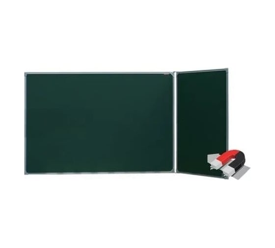 Изображение товара Двухэлементная магнитно-меловая доска BoardSYS створка справа, 100x225 30ДЭ-225Мпр