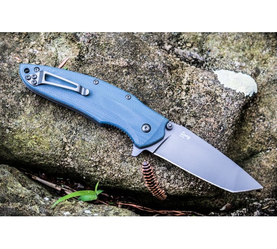 Изображение товара Складной нож Kizlyar Supreme Zorg cталь D2 Grey, Titanium, рукоять из G10 4650065054539