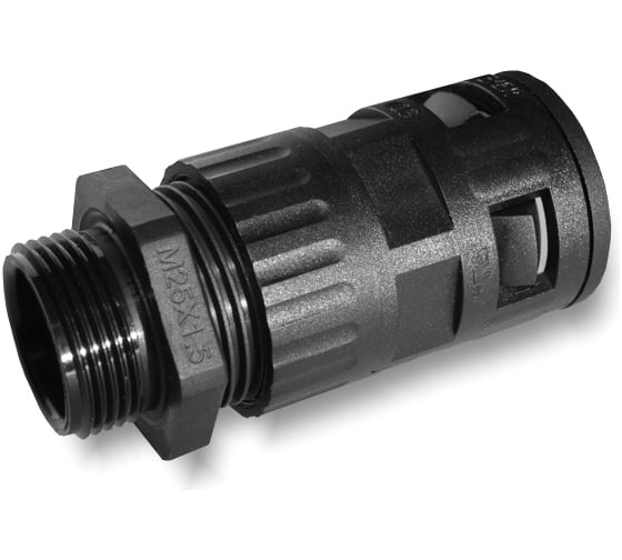 Изображение товара Муфта для гофрированных труб Weyer WQGZ1-M25B/AD28.5 - коннектор прямой, нар. M25x1.5 WE0402300