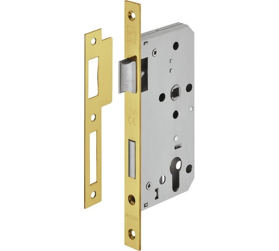 Изображение товара Врезной замок Hafele PZ латунь полированная 55/20 911.02.144