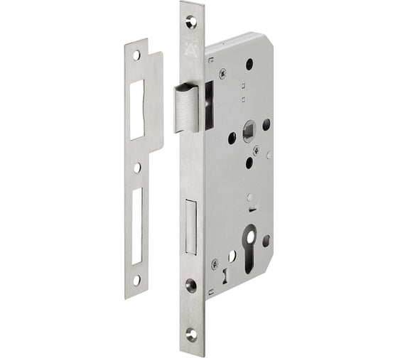 Изображение товара Врезной замок Hafele PZ нержавеющая сталь матовая, 55/24 911.02.145