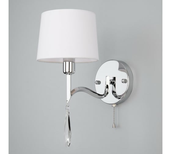 Изображение товара Настенный светильник Eurosvet 10127 1 хром прозрачный хрусталь strotskis a055314