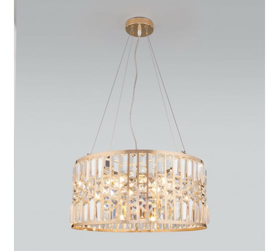 Изображение товара Подвесной светильник Eurosvet 10125 5 золото прозрачный хрусталь strotskis a054444
