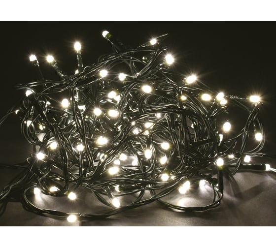 Изображение товара Гирлянда нить IEK 10м 100ww ip20 зеленый 230в кон. 8 LGDB110-1-100-10-G-S-20